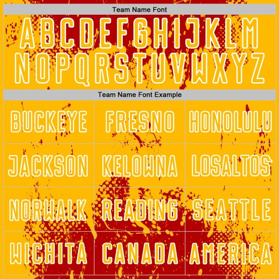 Abstract Soccer Sublimation Gold-White Art Custom Sports Grunge Uniform Red Jersey Splatter Abstract Soccer Sublimation Gold-White Art Custom Sports Grunge Uniform Red Jersey Splatter