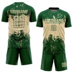 Soccer Splatter Custom Art Uniform Grunge Cream Abstract Sublimation Sports Green Jersey Soccer Splatter Custom Art Uniform Grunge Cream Abstract Sublimation Sports Green Jersey