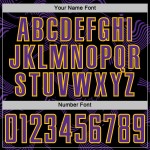 Soccer Uniform Black Custom Lines Sublimation Curve Jersey Purple-Yellow Sports