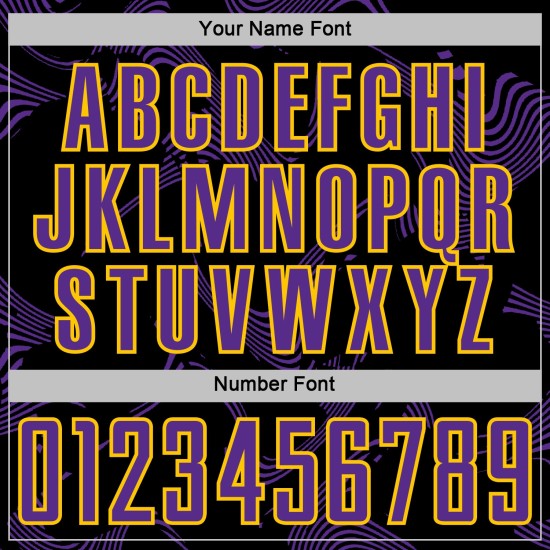 Soccer Uniform Black Custom Lines Sublimation Curve Jersey Purple-Yellow Sports