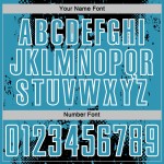 Grunge Art Black Sublimation Uniform Splatter Blue-White Soccer Jersey Custom Sports Panther Abstract