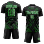 Jersey Sports Grass Custom Black Soccer Curve Lines Green-White Uniform Sublimation Jersey Sports Grass Custom Black Soccer Curve Lines Green-White Uniform Sublimation