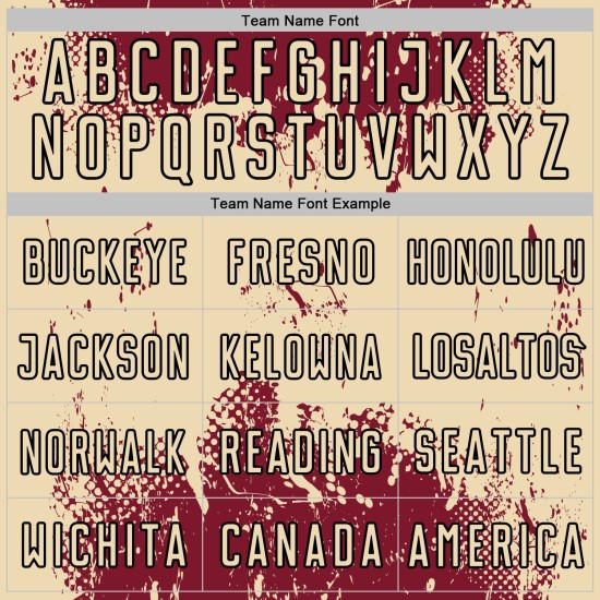 Grunge Art Sublimation Crimson Sports Custom Uniform Cream-Black Jersey Splatter Abstract Soccer