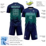 Uniform Art Custom Navy Sports Teal-White Soccer Grunge Abstract Jersey Splatter Sublimation Uniform Art Custom Navy Sports Teal-White Soccer Grunge Abstract Jersey Splatter Sublimation