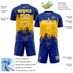 Art Jersey Sublimation Splatter Sports Abstract Royal Uniform Grunge Custom Yellow-White Soccer Art Jersey Sublimation Splatter Sports Abstract Royal Uniform Grunge Custom Yellow-White Soccer