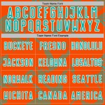 Soccer Sublimation Lines Orange Jersey Uniform Aqua-White Curve Sports Custom Soccer Sublimation Lines Orange Jersey Uniform Aqua-White Curve Sports Custom