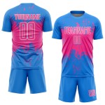 Sports Blue Uniform Grunge Sublimation Jersey Splatter Powder Pink-White Soccer Art Custom Abstract Sports Blue Uniform Grunge Sublimation Jersey Splatter Powder Pink-White Soccer Art Custom Abstract