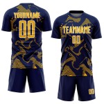 Lines Gold-White Curve Navy Custom Sports Uniform Jersey Soccer Sublimation