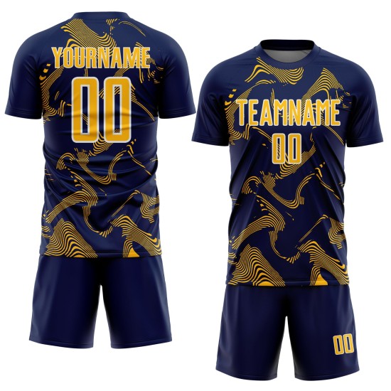 Lines Gold-White Curve Navy Custom Sports Uniform Jersey Soccer Sublimation