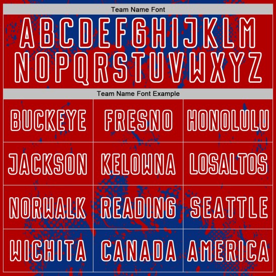 Splatter Red-White Sublimation Jersey Grunge Soccer Abstract Sports Art Custom Uniform Royal Splatter Red-White Sublimation Jersey Grunge Soccer Abstract Sports Art Custom Uniform Royal