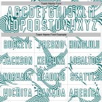 Sports Sublimation Soccer Teal Curve Jersey White Custom Uniform Lines