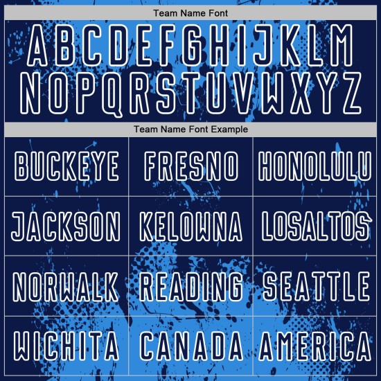 Sublimation Blue Navy-White Art Jersey Uniform Custom Abstract Splatter Soccer Sports Grunge Powder