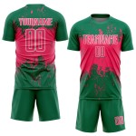 Abstract Neon Soccer Kelly Sublimation Grunge Green Custom Sports Pink-White Jersey Splatter Art Uniform Abstract Neon Soccer Kelly Sublimation Grunge Green Custom Sports Pink-White Jersey Splatter Art Uniform