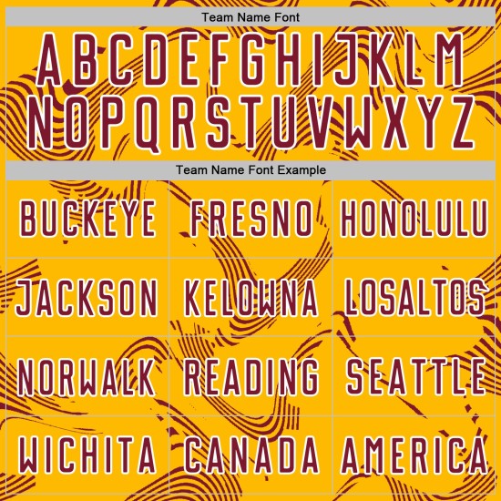 Soccer Jersey Uniform Custom Lines Gold Sports Curve Sublimation Crimson-White