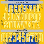 Uniform Custom Yellow-White Abstract Sublimation Jersey Art Blue Splatter Sports Thunder Soccer Grunge Uniform Custom Yellow-White Abstract Sublimation Jersey Art Blue Splatter Sports Thunder Soccer Grunge