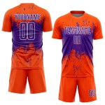 Jersey Custom Splatter Orange Uniform Art Sublimation Soccer Purple-White Abstract Grunge Sports Jersey Custom Splatter Orange Uniform Art Sublimation Soccer Purple-White Abstract Grunge Sports