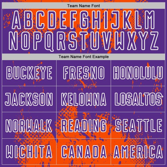 Jersey Custom Splatter Orange Uniform Art Sublimation Soccer Purple-White Abstract Grunge Sports Jersey Custom Splatter Orange Uniform Art Sublimation Soccer Purple-White Abstract Grunge Sports