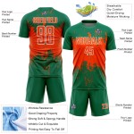 Uniform Sports Art Green Custom Sublimation Orange-White Kelly Splatter Soccer Grunge Abstract Jersey Uniform Sports Art Green Custom Sublimation Orange-White Kelly Splatter Soccer Grunge Abstract Jersey