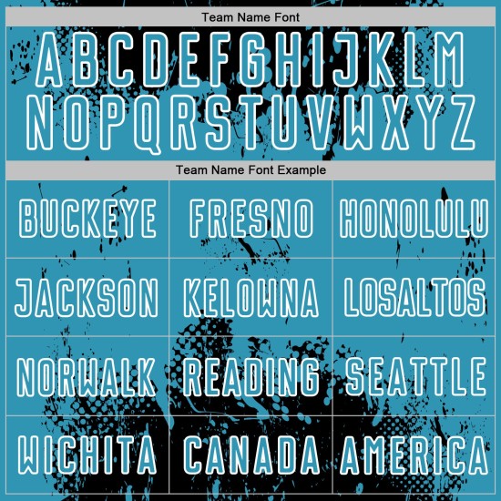 Grunge Art Black Sublimation Uniform Splatter Blue-White Soccer Jersey Custom Sports Panther Abstract