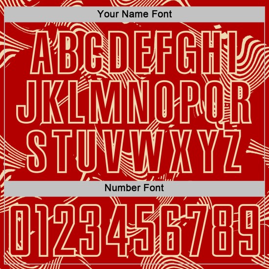 Cream Curve Red Lines Soccer Sublimation Uniform Sports Custom Jersey