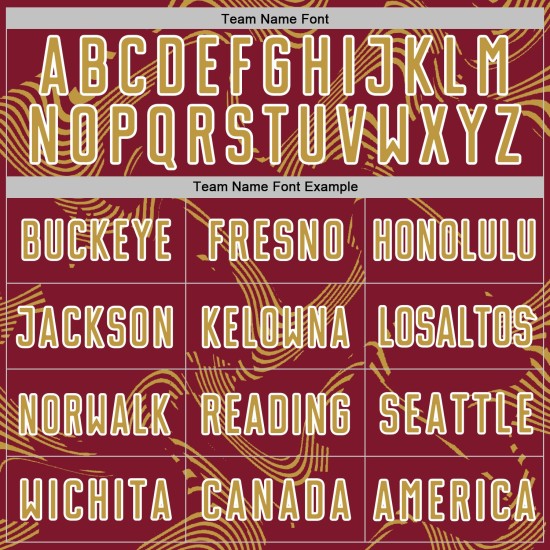 Soccer Custom Sports Jersey Curve Lines Uniform Crimson Sublimation Gold-White Old Soccer Custom Sports Jersey Curve Lines Uniform Crimson Sublimation Gold-White Old