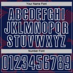 Crimson-White Sports Uniform Jersey Navy Soccer Sublimation Lines Custom Curve