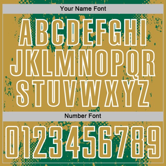 Sublimation Green Splatter Abstract Uniform Gold-White Old Art Grunge Custom Jersey Sports Kelly Soccer Sublimation Green Splatter Abstract Uniform Gold-White Old Art Grunge Custom Jersey Sports Kelly Soccer