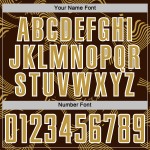 Sublimation Soccer Uniform Gold-White Old Custom Brown Lines Sports Jersey Curve Sublimation Soccer Uniform Gold-White Old Custom Brown Lines Sports Jersey Curve