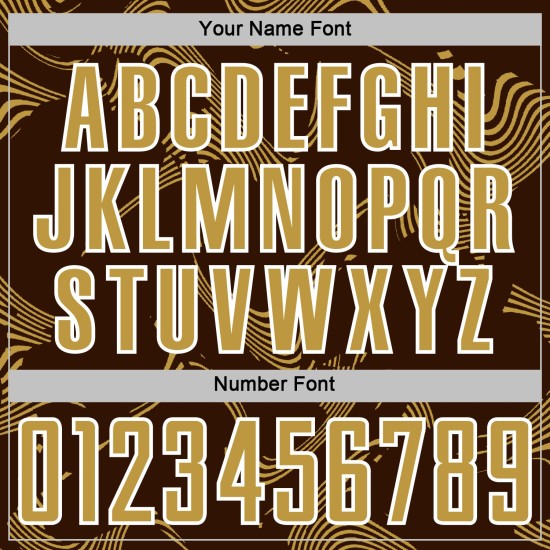 Sublimation Soccer Uniform Gold-White Old Custom Brown Lines Sports Jersey Curve Sublimation Soccer Uniform Gold-White Old Custom Brown Lines Sports Jersey Curve