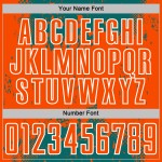 Uniform Orange-White Art Custom Teal Sports Splatter Grunge Soccer Jersey Sublimation Abstract