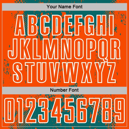 Uniform Orange-White Art Custom Teal Sports Splatter Grunge Soccer Jersey Sublimation Abstract