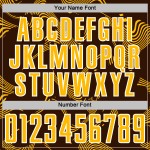 Custom Jersey Brown Gold-White Lines Curve Uniform Sublimation Sports Soccer Custom Jersey Brown Gold-White Lines Curve Uniform Sublimation Sports Soccer