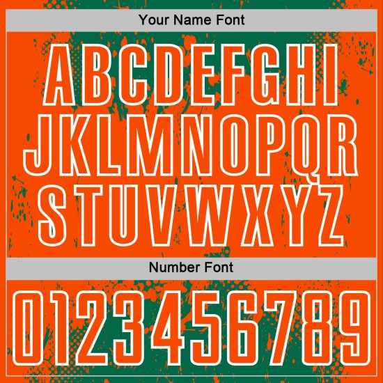 Uniform Sports Art Green Custom Sublimation Orange-White Kelly Splatter Soccer Grunge Abstract Jersey Uniform Sports Art Green Custom Sublimation Orange-White Kelly Splatter Soccer Grunge Abstract Jersey