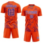 Purple-White Lines Jersey Orange Sports Sublimation Soccer Curve Custom Uniform Purple-White Lines Jersey Orange Sports Sublimation Soccer Curve Custom Uniform