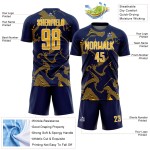 Lines Gold-White Curve Navy Custom Sports Uniform Jersey Soccer Sublimation