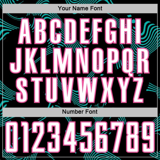 Sports Uniform White Sublimation Black Custom Soccer Aqua-Pink Curve Jersey Lines