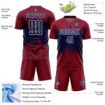 Navy-White Grunge Splatter Abstract Custom Sports Uniform Art Sublimation Jersey Crimson Soccer Navy-White Grunge Splatter Abstract Custom Sports Uniform Art Sublimation Jersey Crimson Soccer
