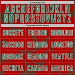 Curve Custom Kelly Lines Green-White Uniform Sublimation Sports Soccer Jersey Red