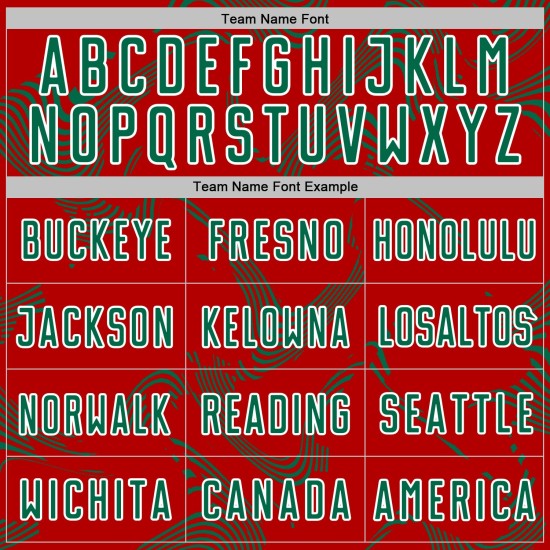 Curve Custom Kelly Lines Green-White Uniform Sublimation Sports Soccer Jersey Red