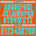 Soccer Sublimation Lines Orange Jersey Uniform Aqua-White Curve Sports Custom Soccer Sublimation Lines Orange Jersey Uniform Aqua-White Curve Sports Custom