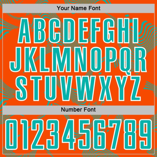 Soccer Sublimation Lines Orange Jersey Uniform Aqua-White Curve Sports Custom Soccer Sublimation Lines Orange Jersey Uniform Aqua-White Curve Sports Custom