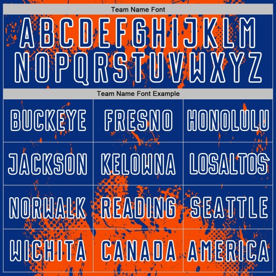 Soccer Royal-White Sports Custom Abstract Sublimation Art Orange Jersey Grunge Splatter Uniform Soccer Royal-White Sports Custom Abstract Sublimation Art Orange Jersey Grunge Splatter Uniform