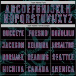 Sports Soccer Teal-Pink Custom Black Uniform Lines Sublimation Jersey Curve