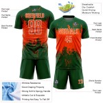 Art Soccer Uniform Sports Orange-White Custom Sublimation Grunge Splatter Abstract Jersey Green Art Soccer Uniform Sports Orange-White Custom Sublimation Grunge Splatter Abstract Jersey Green
