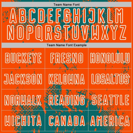 Uniform Orange-White Art Custom Teal Sports Splatter Grunge Soccer Jersey Sublimation Abstract