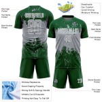 Gray-White Uniform Grunge Jersey Custom Splatter Soccer Green Art Sublimation Abstract Sports Gray-White Uniform Grunge Jersey Custom Splatter Soccer Green Art Sublimation Abstract Sports