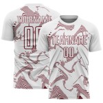 Curve Uniform Jersey Soccer White Sublimation Sports Burgundy Custom Lines Curve Uniform Jersey Soccer White Sublimation Sports Burgundy Custom Lines