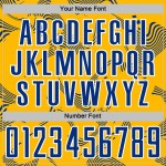 Custom Jersey Curve Sublimation Royal-White Gold Soccer Uniform Lines Sports Custom Jersey Curve Sublimation Royal-White Gold Soccer Uniform Lines Sports