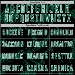 Kelly Uniform Sublimation Soccer Custom Black Curve Sports Lines Jersey Green-White Kelly Uniform Sublimation Soccer Custom Black Curve Sports Lines Jersey Green-White