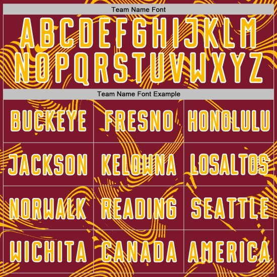 Jersey Soccer Crimson Sublimation Uniform Lines Gold-White Curve Custom Sports